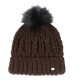 Pikeur - Bonnet avec pompon - Marron