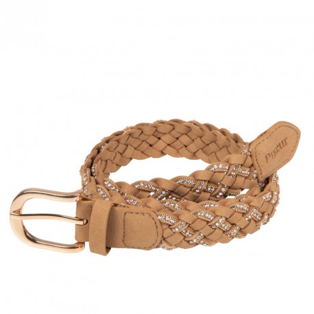 Pikeur - Ceinture tressée avec strass - Caramel