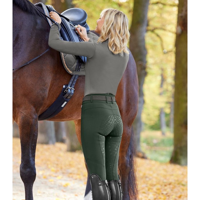 Montar Pantalon d'Équitation Molly Rosegold Highwaist Full Grip Blanc